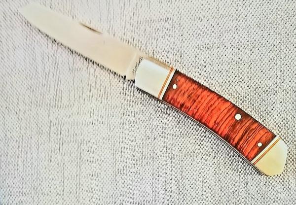 Jeffrey  Mitchell Native knife, Cocobolo w/copper and CPM-154, 3.75..copper accents..filework.bead 