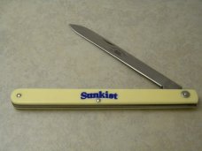 Schrade  USA Melon Tester Knife 1973-2005 quotSunkistquot Blue