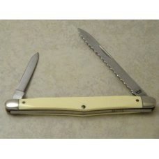 Schrade NY USA SS 700 2 Blade Serrated Melon Tester Knife 1973-2005