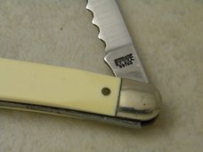 Schrade NY USA SS 700 2 Blade Serrated Melon Tester Knife 1973-2005 