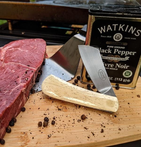 STONE HANDMADE KNIVES - Small Clever - Giraffe Bone Handles -NEW STONE HANDMADE KNIVES - Small Clever - Giraffe Bone Handles -NEW