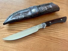 Donald Howland Custom Knife with Leather Sheath