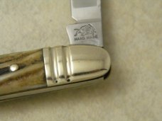 Bulldog Brand Germany 1st Generation Stag S&D Our Best 2 Blade Congress Knife - 1983