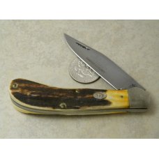 Cripple Creek Old Fort USA Master Cutlery Stag Saddlehorn Knife