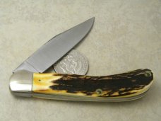 Cripple Creek Old Fort USA Master Cutlery Stag  Saddlehorn Knife