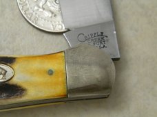 Cripple Creek Old Fort USA Master Cutlery Stag  Saddlehorn Knife