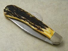 Cripple Creek Old Fort USA Master Cutlery Stag  Saddlehorn Knife