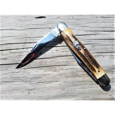 KABAR BEAUTIFUL STAG MODEL MP 92 DOG'S HEAD KABAR MUSKRAT