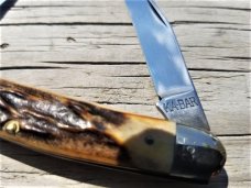 KABAR BEAUTIFUL STAG MODEL MP 92 DOG'S HEAD KABAR MUSKRAT