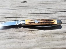 KABAR BEAUTIFUL STAG MODEL MP 92 DOG'S HEAD KABAR MUSKRAT