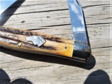 KABAR BEAUTIFUL STAG MODEL MP 92 DOG'S HEAD KABAR MUSKRAT