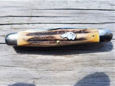 KABAR BEAUTIFUL STAG MODEL MP 92 DOG'S HEAD KABAR MUSKRAT