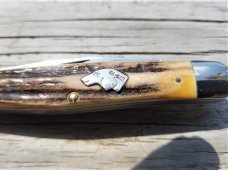 KABAR BEAUTIFUL STAG MODEL MP 92 DOG'S HEAD KABAR MUSKRAT
