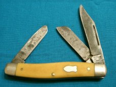 VINTAGE SCHRADE NY USA 881Y STOCKMAN FOLDING PEN JACK POCKET KNIFE KNIVES OLD