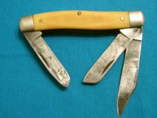 VINTAGE SCHRADE NY USA 881Y STOCKMAN FOLDING PEN JACK POCKET KNIFE KNIVES OLD