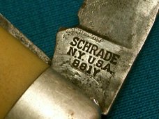 VINTAGE SCHRADE NY USA 881Y STOCKMAN FOLDING PEN JACK POCKET KNIFE KNIVES OLD