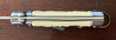 Bargeon French Small Switchblade, 7 1/2 Inch, Faux Stag Handle, Excellent Unused Condition  