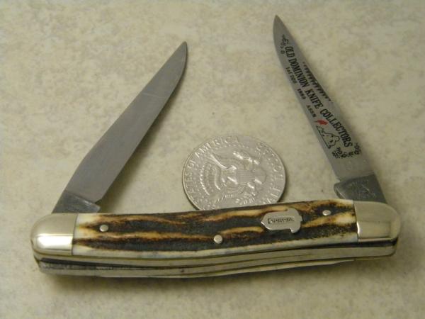 Fight'n Rooster Germany Stag "1989 Old Dominion Knife Collectors Association" Muskrat Knife