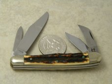 Kissing Crane Germany Stag "1980 Old Dominion Knife Collectors Association" 4 Blade Stockman Knife