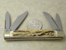 Kissing Crane Robt Klaas Solingen Germany Stag "Reproduction Circa 1896" No. 12 Large Congress Knife