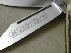 Kissing Crane Robt Klaas Solingen Germany Stag "Reproduction Circa 1896" No. 12 Large Congress Knife
