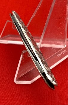Vintage EMPIRE KNIFE CO Sterling Silver 2-Blade Shadow Pen Folding Pocket Knife c.1856-1930