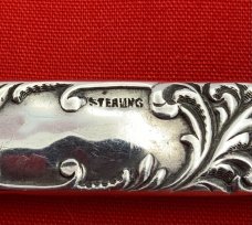 Vintage EMPIRE KNIFE CO Sterling Silver 2-Blade Shadow Pen Folding Pocket Knife c.1856-1930