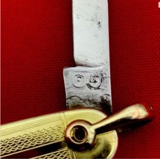 Vintage B.B. CO. (Beaverbrook) Gold Toned Sleeveboard Lobster Pen Knife c.1880