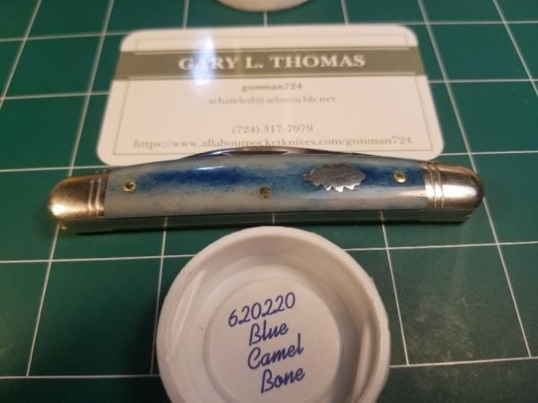 Great Eastern Cutlery DLT SFO GEC 620220 VERY RARE BLUE CAMEL BONE NIT