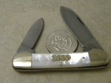 Bulldog Brand Hammer Forged Solingen Germany quotAnno Dominiquot 2000 Pearl Canoe Knife