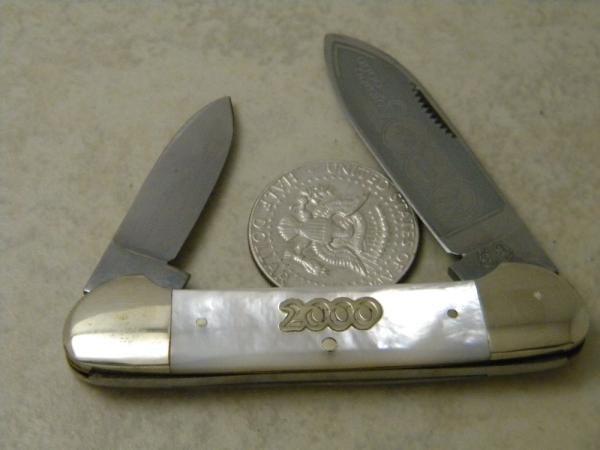 Bulldog Brand Hammer Forged Solingen Germany "Anno Domini" 2000 Pearl Canoe Knife