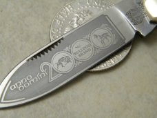 Bulldog Brand Hammer Forged Solingen Germany "Anno Domini" 2000 Pearl Canoe Knife