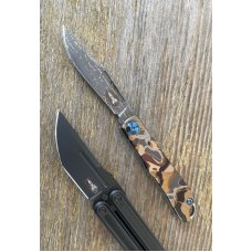 D Rocket Designs Darriel Caston Lanny's Clip Europa Moon Camo Pocket Knife Slipjoint Folder