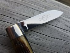 SCHATT & MORGAN QUEEN CUTLERY CO USA 2006 GREEN BONE LG PA CONGRESS KNIFE NIB 
