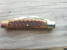 SCHATT & MORGAN QUEEN CUTLERY CO USA 2006 GREEN BONE LG PA CONGRESS KNIFE NIB 