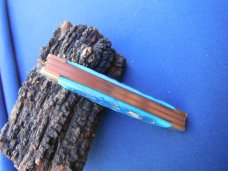 Steel Warrior Folding 4 Blade Congress Pocket Knife W/ Beautiful Blue Jigged Bone scales NOS/NIB