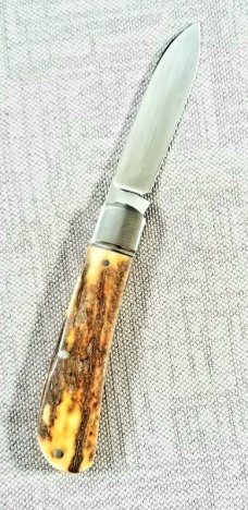 Bobby Toole Custom Bark Mammoth ivory Zulu Spear Knife,New, CPM-154 ,4"..fluted integral bolsters 