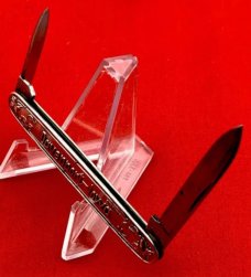 Vintage EMPIRE KNIFE CO German Savings Bank Sterling Silver 2-Blade Pen Pocket Knife c.1909