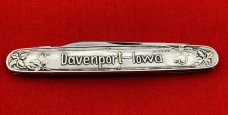 Vintage EMPIRE KNIFE CO German Savings Bank Sterling Silver 2-Blade Pen Pocket Knife c.1909