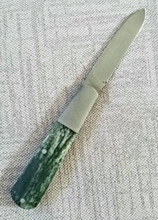 TA Davison Giraffe  bone Spear Barlow custom,3.75",jeweled liners, CTS-xhp bead blasted