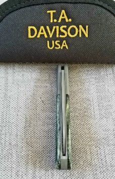 TA Davison Giraffe  bone Spear Barlow custom,3.75",jeweled liners, CTS-xhp bead blasted