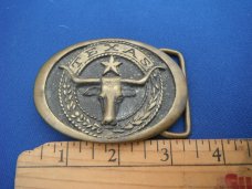 Texas  Longhorn  Solid Brass Belt Buckle. Made in the USA!!!  Don't mess with Texas!!!