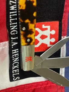 J A Henckels 3 Blade "Hand Forged" Barlow (HK-26-T) with Multi Brown Synthetic Handles -NOS