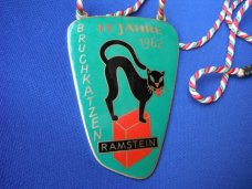 Black Cat Ramstein German Hiking badge 1962 A piece of  History!   German tourism