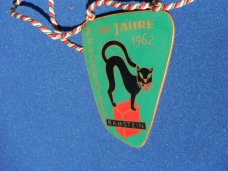 Black Cat Ramstein German Hiking badge 1962 A piece of History! German tourism