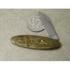 Frost Cutlery Surgical Steel Japan Brass Vixen Pen Knife