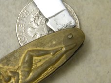 Frost Cutlery Surgical Steel Japan Brass Vixen Pen Knife 