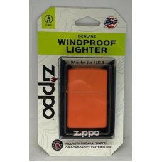 Orange Windproof Zippo Lighter NIB