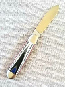 Manny Saldana Custom Fordite Spear Jack..4" closed..CPM-154..Bolsters and end caps...long pull 
