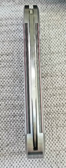 Manny Saldana Custom Fordite Spear Jack..4" closed..CPM-154..Bolsters and end caps...long pull 